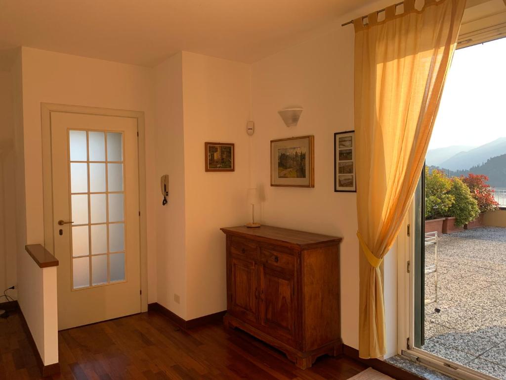 Interior entrance area beside the door leading to the terrace